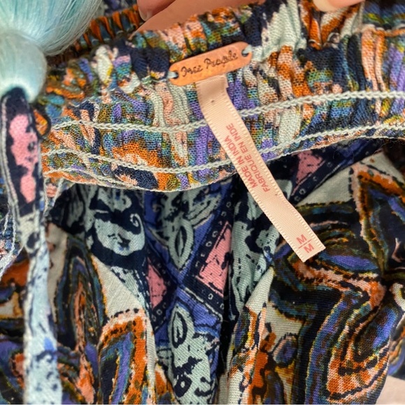 SOLD on FB MarketPlace : Free People Maribelle Navy Blue Print Jumpsuit - Picture 2 of 8